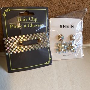 Bundle Shein earrings & hair clip